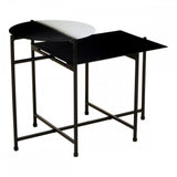 Kensington Two Tier Black And White Ombre Side Table