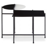 Kensington Two Tier Black And White Ombre Side Table