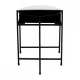 Kensington Two Tier Black And White Ombre Side Table