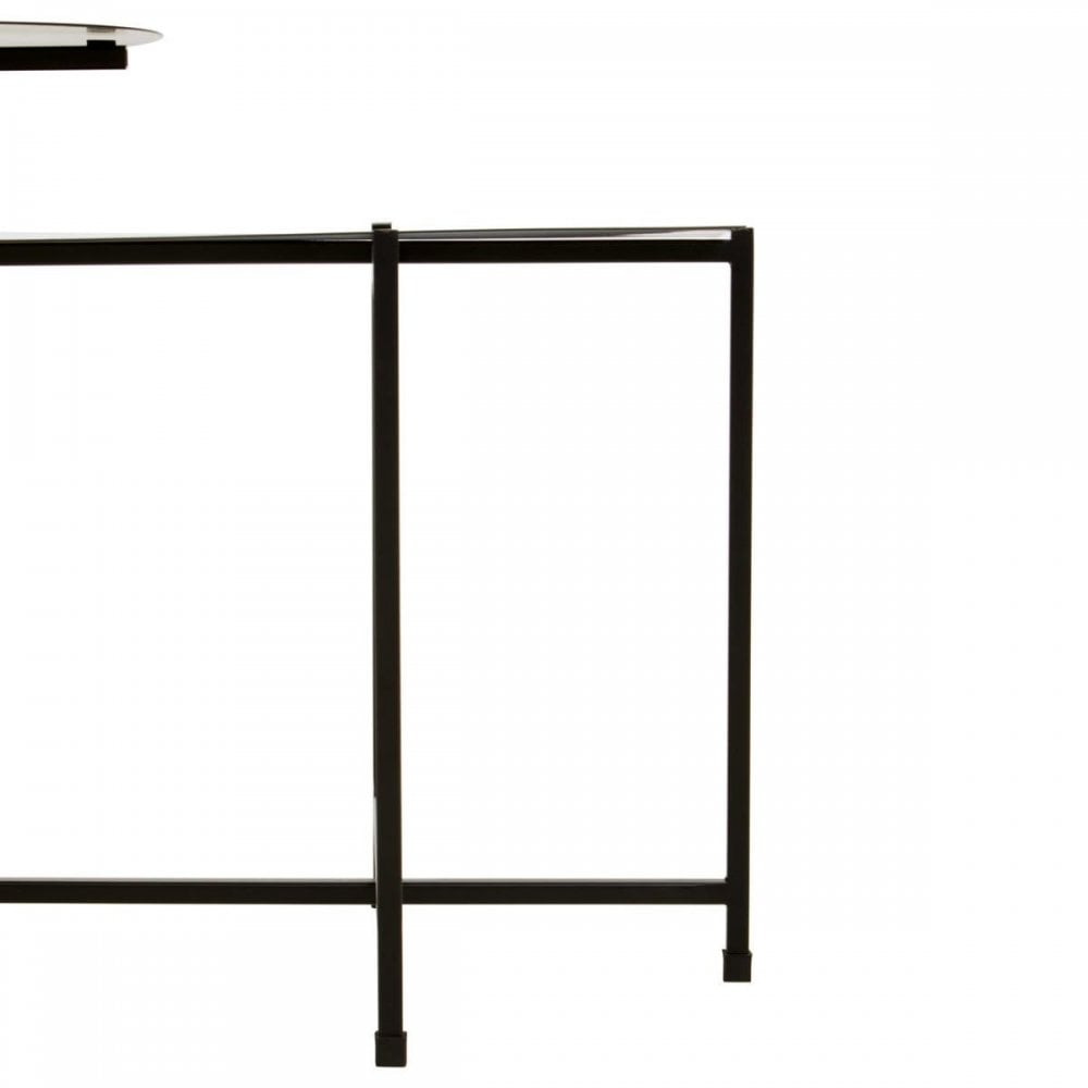 Kensington Two Tier Black And White Ombre Side Table