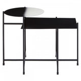 Kensington Two Tier Black And White Ombre Side Table