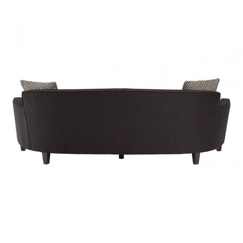 Kensington Black Dimity Fabric 3 Seat Sofa