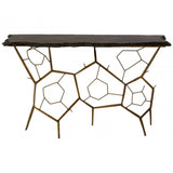 Kensington Black Stone Top Console Table