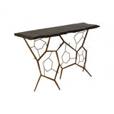 Kensington Black Stone Top Console Table
