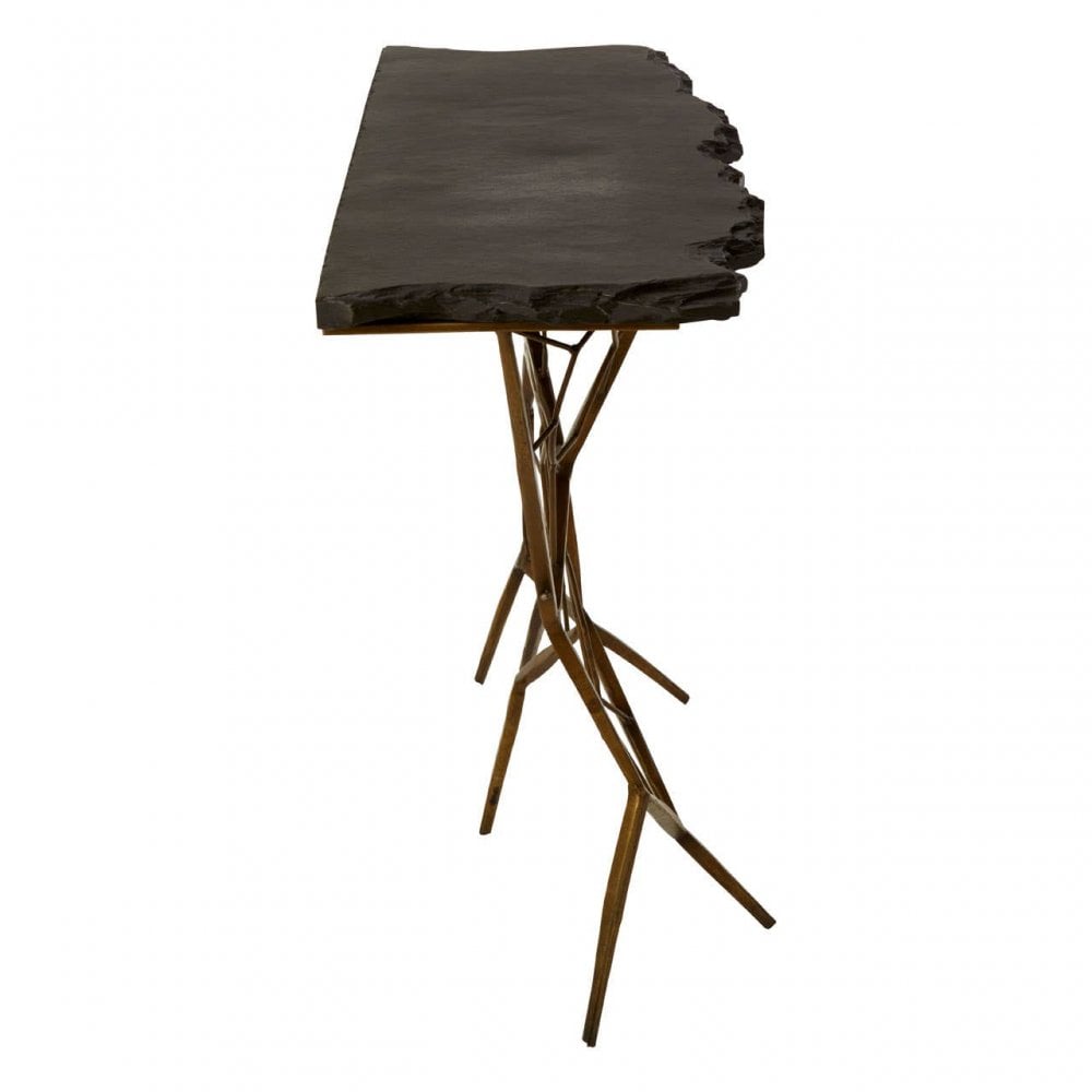 Kensington Black Stone Top Console Table