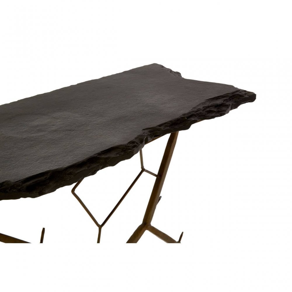 Kensington Black Stone Top Console Table