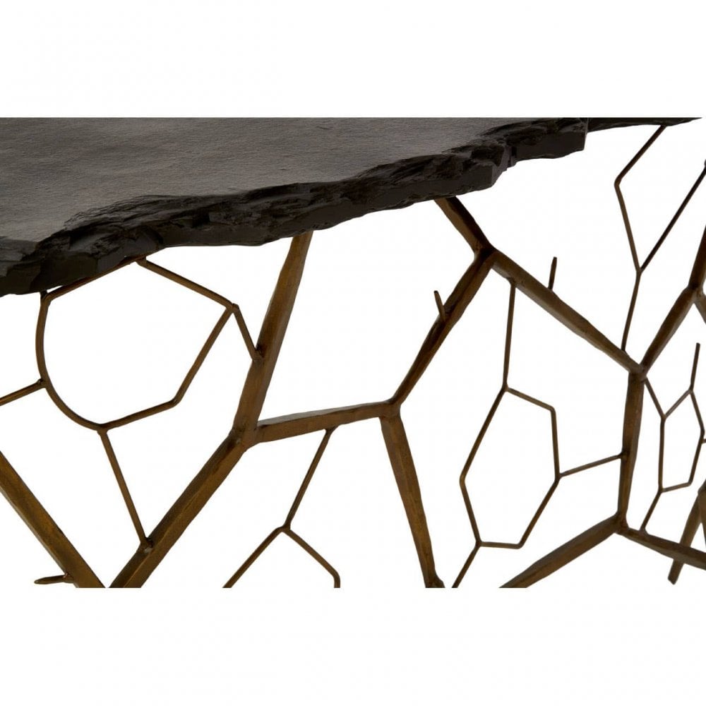 Kensington Black Stone Top Console Table