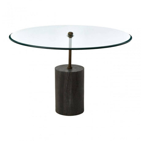 Kensington Glass And Black Marble Side Table