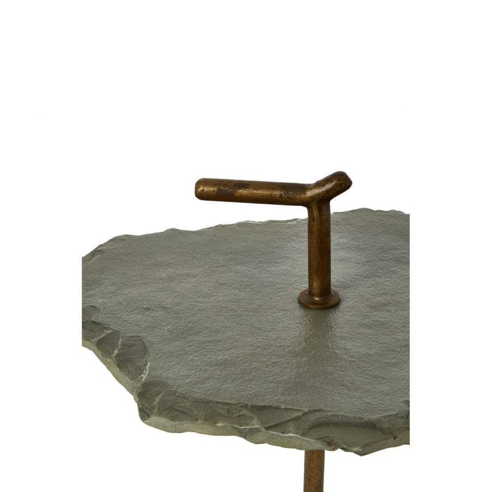 Kensington Grey Stone Top Side Table