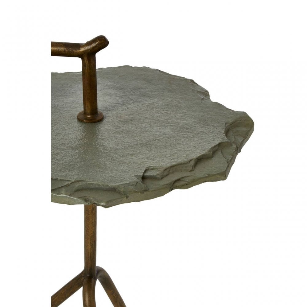 Kensington Grey Stone Top Side Table