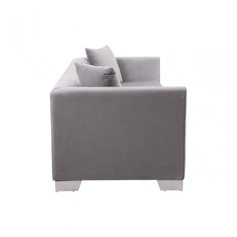 Bedford 3 Seat Grey Velvet Sofa