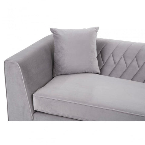 Bedford 3 Seat Grey Velvet Sofa