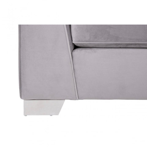 Bedford 3 Seat Grey Velvet Sofa