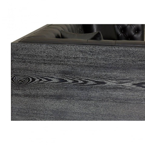 Camden Black Faux Leather 3 Seat Sofa