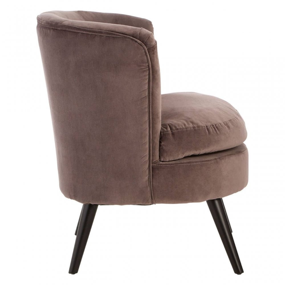 Ashton Round Grey Velvet Plush Armchair