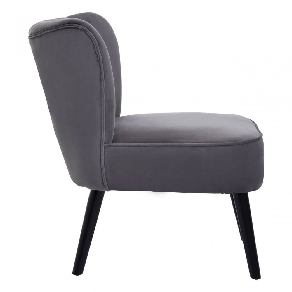 Kensington Park Grey Velvet Chair