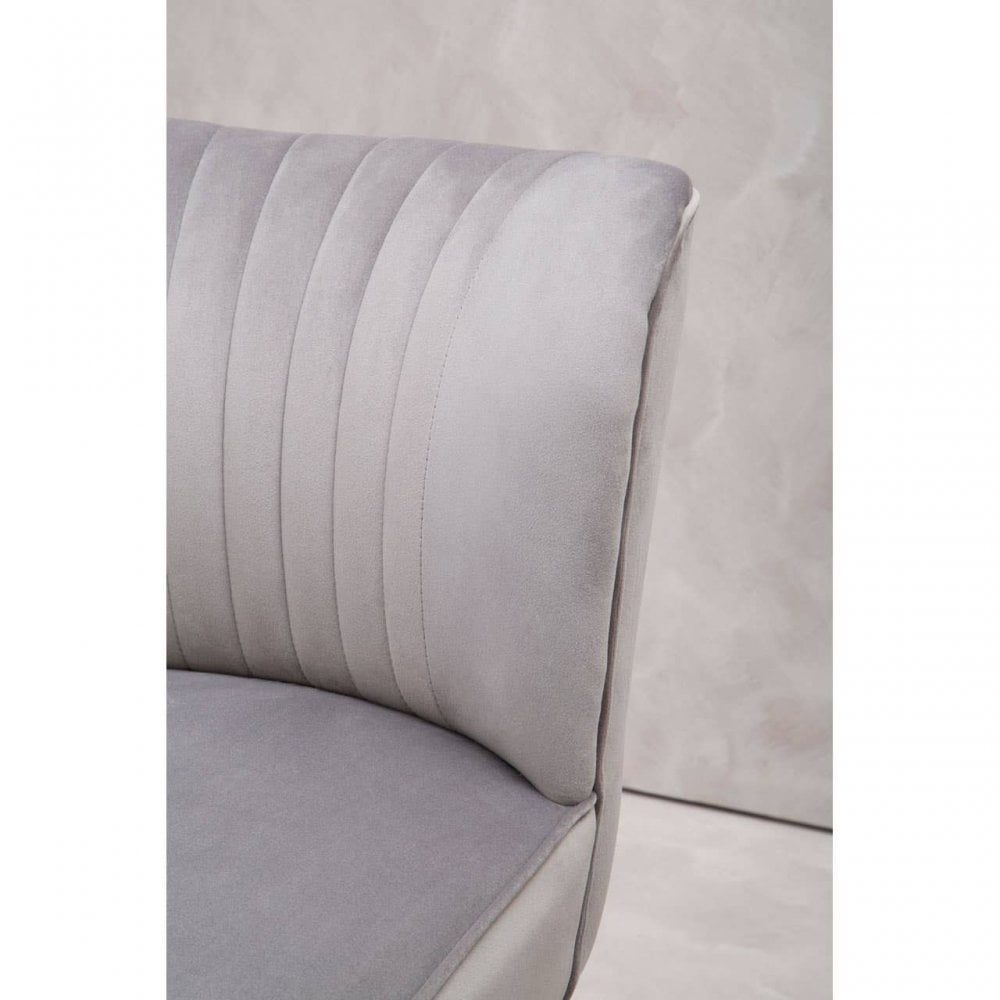 Kensington Park Grey Velvet Chair