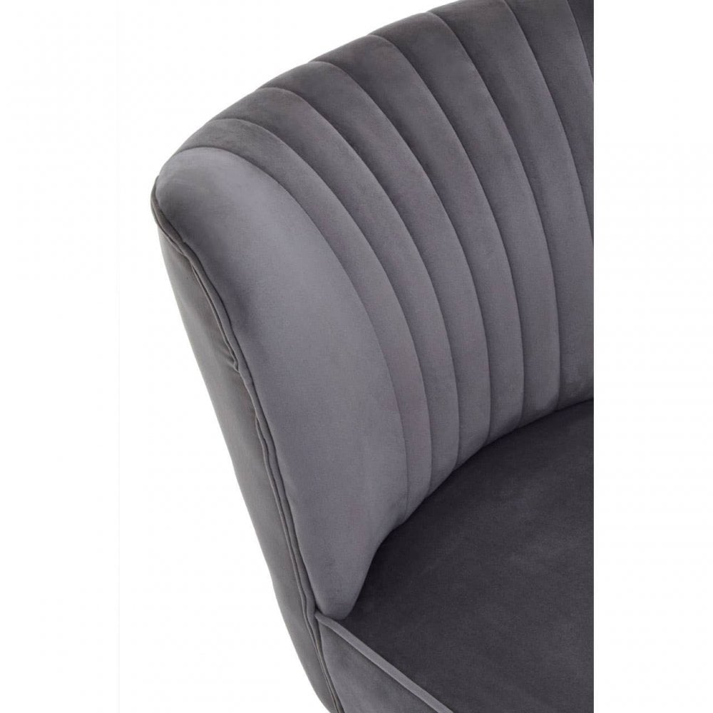 Kensington Park Grey Velvet Chair