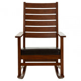 Camden Brown Leather Effect Rocking Chair