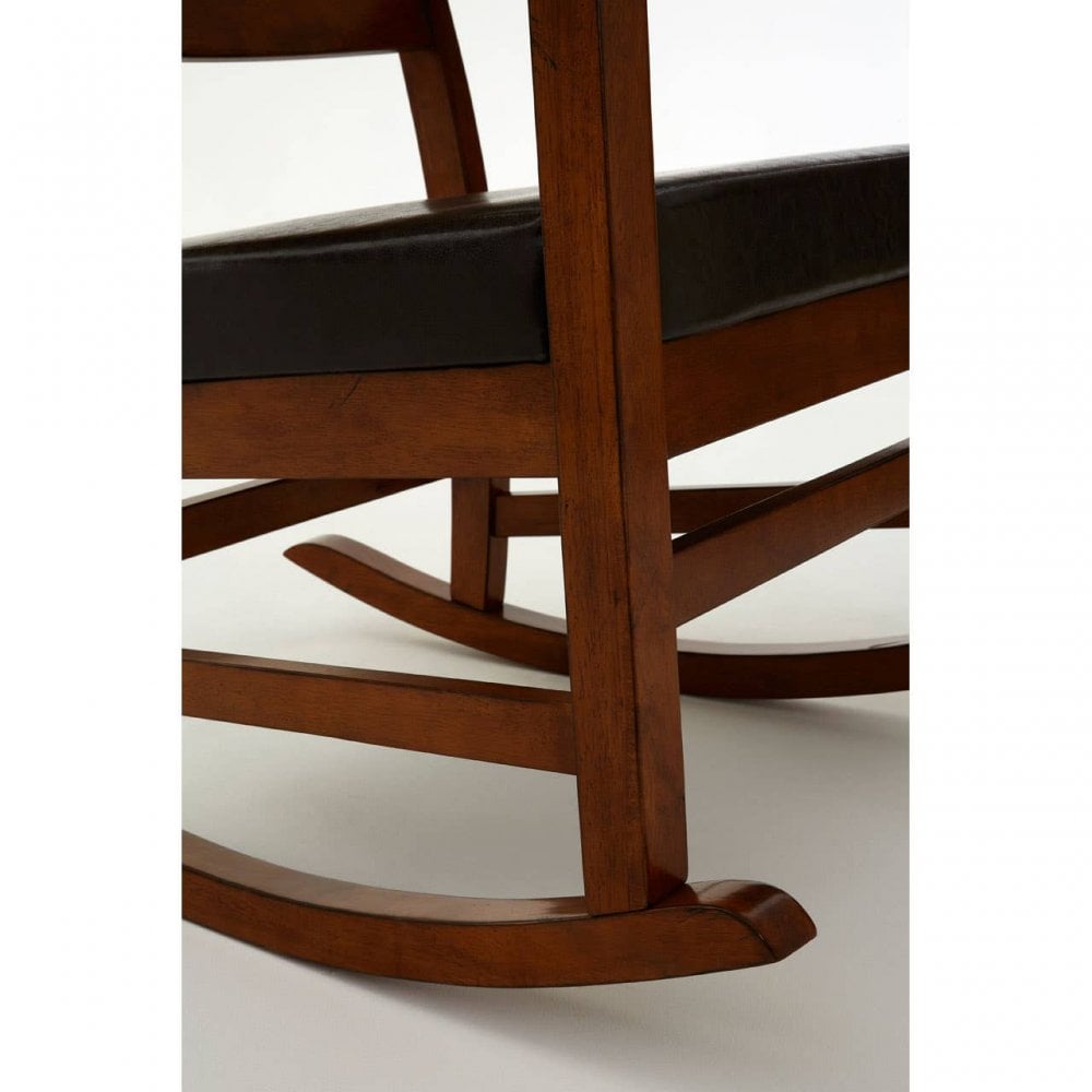Camden Brown Leather Effect Rocking Chair
