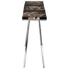 Sterling Black Resin/Silver Legs Console Table