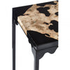 Sterling Cheese Stone And Black Resin Side Table