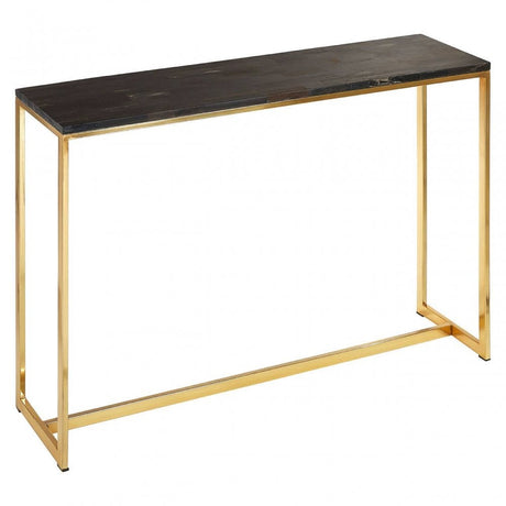 Sterling Dark Petrified Wood Console Table