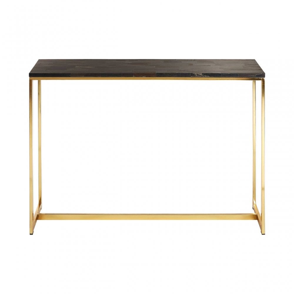 Sterling Dark Petrified Wood Console Table