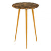 Sterling Round / Brass Finish Legs Side Table
