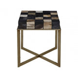 Sterling Side Table With Brass Finish