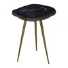 Sterling Side Table With Petrified Wood Top