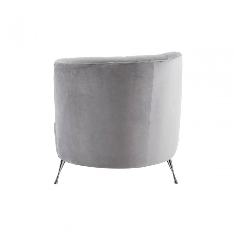 Amber Grey Velvet Chaise Longue