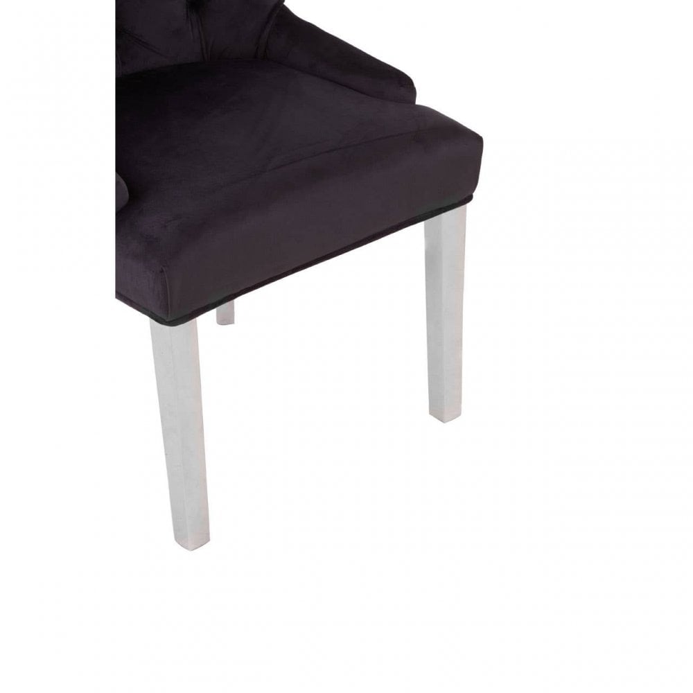 Kensington Black Velvet Dining Chair