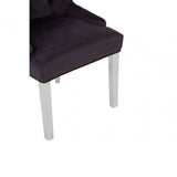 Kensington Black Velvet Dining Chair