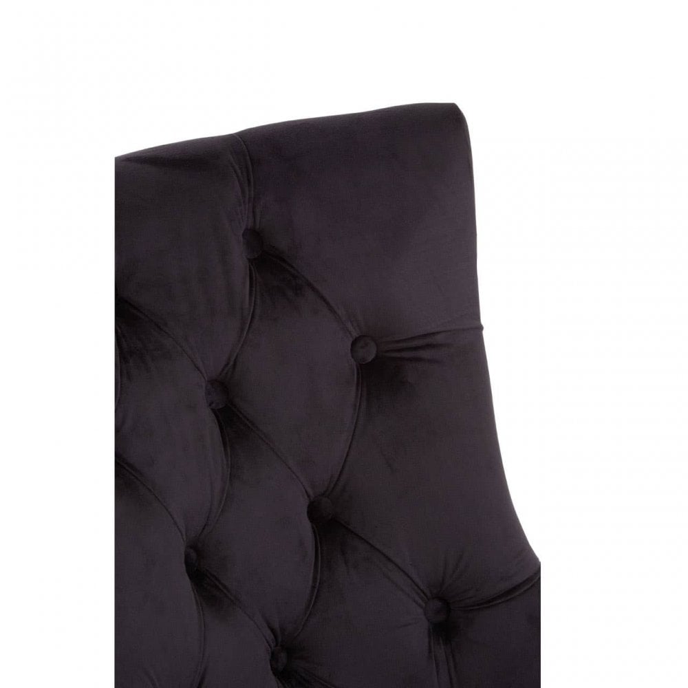 Kensington Black Velvet Dining Chair