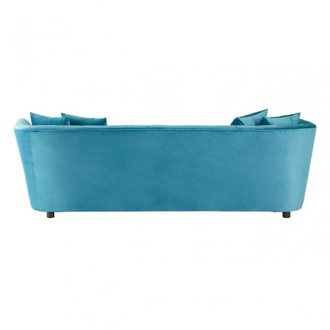Luna Cyan Velvet 3 Seat Sofa