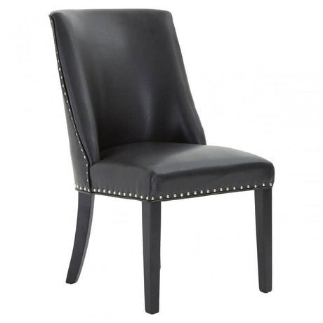 Sterling Black Leather Effect Dining Chair