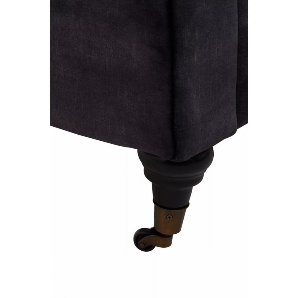 Milena Three Seat Grey Velvet Sofa