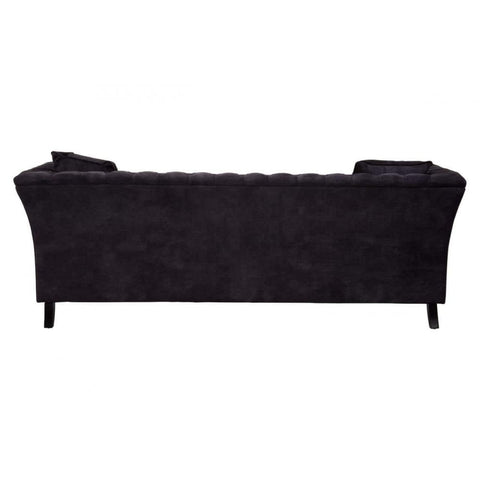 Milena Three Seat Grey Velvet Sofa