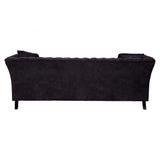 Milena Three Seat Grey Velvet Sofa