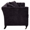 Milena Three Seat Grey Velvet Sofa