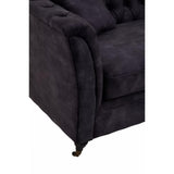 Milena Three Seat Grey Velvet Sofa
