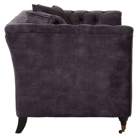 Milena Two Seat Grey Velvet Sofa