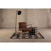Camden Genuine Grey Leather Pouffe