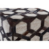 Camden Genuine Grey Leather Pouffe