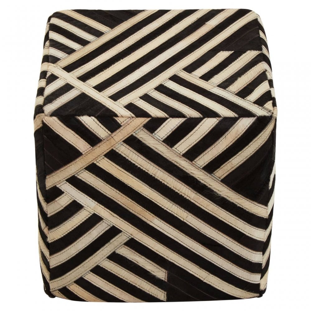 Camden Leather Pouffe