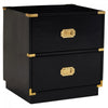 Kensington Two Drawer Black Mango Wood Chest