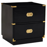 Kensington Two Drawer Black Mango Wood Chest