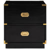 Kensington Two Drawer Black Mango Wood Chest