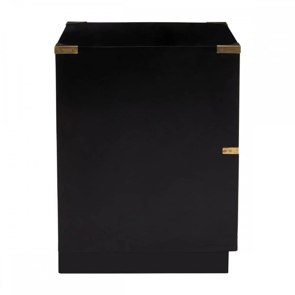Kensington Two Drawer Black Mango Wood Chest